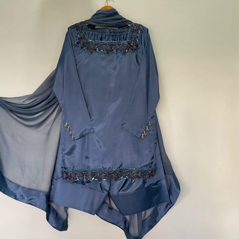 Steel Blue Viscose silk