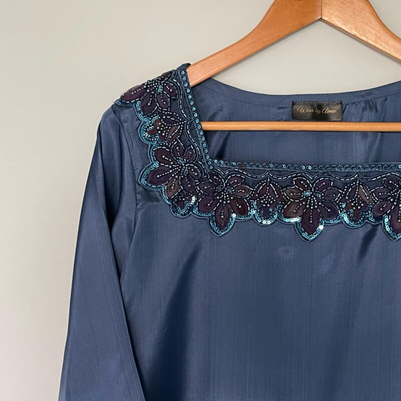 Steel Blue Viscose silk - Image 6