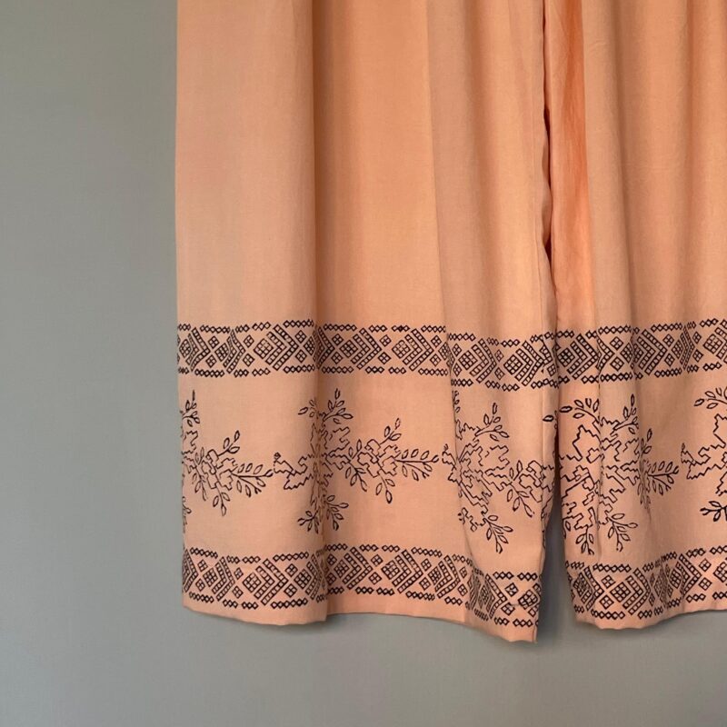 Peach Hand Block Printed Co-ord set - Image 3
