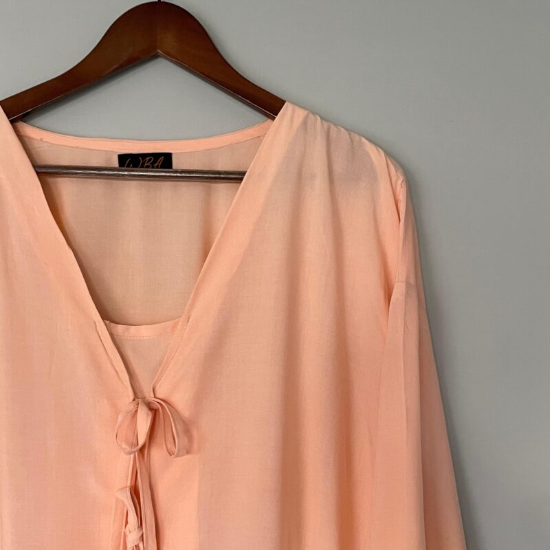 Peach Hand Block Printed Co-ord set - Image 4